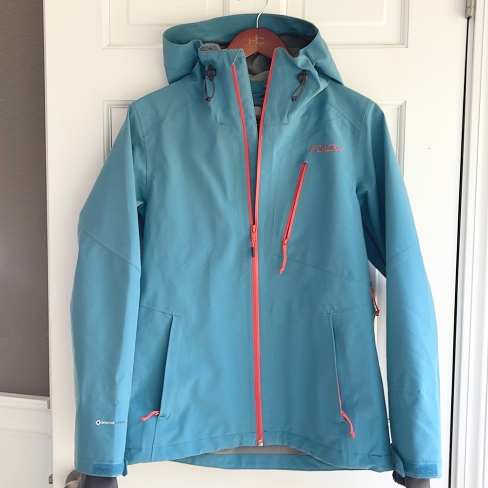 Flylow Women's Teal Ski Jacket with Coral Zippers